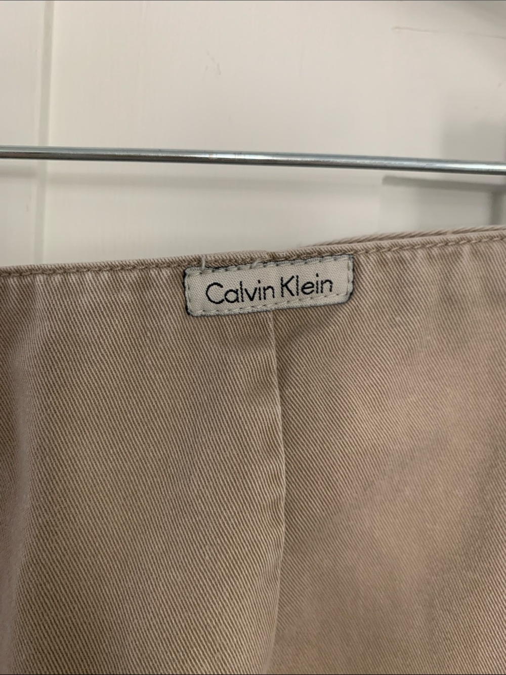 Vintage Y2K Calvin Klein long khaki cotton skirt - Size 14 (35” waist) Large